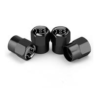 ZUOBYMBC 4 Piezas Tapas de Válvulas de Coche para Brabus,Tapas Antipolvo para Ruedas de Coche,Tapas Antipolvo,Tapones de Válvula Accesorios,Antifugas,Black