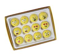 Zuoeay 12 pelotas de golf amarillas divertidas para practicar la cara de emociones, accesorios de golf para hombres y mujeres, pelotas de golf profesionales únicas