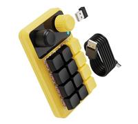 Zuoeay 12 teclados macros ergonómicos para juegos con luces RGBs, dos perillas de control y teclados mecánicos de conexión por cable