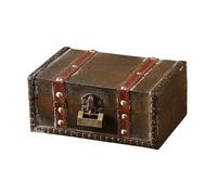 Zuoeay Baúl de madera con bloqueo para decoración de hogares, caja de almacenamiento segura para joyas, recuerdos, documentos, organizadores multifuncionales, caja organizadora multiusos con bloqueo