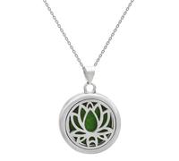 Zuoeay Collar difusor de aroma de árbol de la vida, colgante de acero inoxidable, accesorio de cadena para el cuello, para entusiastas de la moda, fragancias, joyas, talla única, como se describe