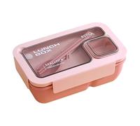 Zuoeay Contenedor de almuerzo de múltiples secciones con tapa sellada, diseño recalentable para microondas para separación de alimentos fríos y calientes, recipiente de preparación de comidas de gran
