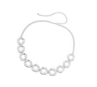 Zuoeay Elegante gargantilla circular irregular para la cintura, collar circular irregular exagerado para mujer, joyería de uso casual, talla única, como se describe, como se describe