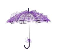 Zuoeay Sombrilla de boda para novia, accesorios decorativos para fotografía, sombrilla de encaje de varios colores, Morado (, Talla única
