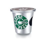 ZUOHUI Abalorio de café for mujer, dijes de joyería DIY chapados en platino, 1,2 cm, compatible con pulseras Pandora, regalo for Navidad/cumpleaños