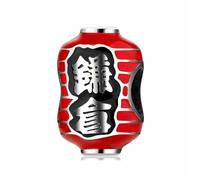 ZUOHUI Abalorios de plata de ley 925 con diseño de farol rojo para pulsera Pandora, ideales para crear joyas personalizadas. Regalo para cumpleaños.