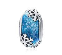 ZUOHUI Abalorios de plata de ley 925 de la serie Hadas de Hielo y Nieve for pulsera Pandora. Diseño romántico de copos de nieve invernales. Ideal for regalar y crear joyas.(SCC862)