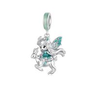 ZUOHUI Abalorios de plata de ley 925 para mujer, serie Elfo Verde con temática del bosque, para pulsera Pandora, Árbol de la Vida, regalo para crear joyas DIY(BSC1198)
