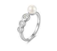 ZUOHUI Anillo Star Whisper - Plata de ley S925 con diseño de burbujas de moissanita redondas de 4/3,5/3 mm. Anillo unisex apilable incoloro DE for mujer y hombre. Ideal for uso diario, apilable y ocas