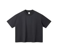 ZUOHUI Camisetas de algodón Pesado de 305 g for Hombre con Tacto Fresco y protección Solar UPF40+ | Elementos básicos de Viaje e Informales de Verano(Iron Gray,L)