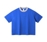 ZUOHUI Camisetas de algodón Pesado de 305 g for Hombre con Tacto Fresco y protección Solar UPF40+ | Elementos básicos de Viaje e Informales de Verano(Royal Blue,M)