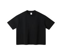 ZUOHUI Camisetas de algodón Pesado de 305 g for Hombre con Tacto Fresco y protección Solar UPF40+ | Elementos básicos de Viaje e Informales de Verano(Negro,XXL)