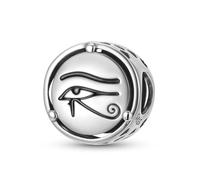 ZUOHUI Charm de Ojo de Horus en plata de ley S925 | Compatible con pulseras Pandora | Joyería espiritual DIY y regalo for mujer y hermana (12 mm)