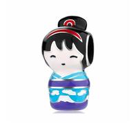 ZUOHUI Charms de plata de ley 925 con forma de kimono for mujer, for pulseras Pandora for hacer joyas, como regalo San Valentín o cumpleaños