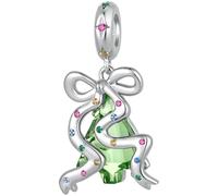 ZUOHUI Cobre Chapado Fiesta Árbol Ciervo Charm for Pandora | Compatible con Troll Biagi Chamilia esmalte árbol ciervo manzana DIY regalo Cumpleaños San Valentín Navidad Colgante