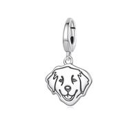 ZUOHUI Colgante de perro Border Collie de plata de ley S925 for pulsera Pandora. Ideal for crear joyas con animales. Regalo for mujer, hermana, madre o cumpleaños.(Golden Retriever SCC3216)