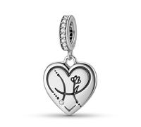 ZUOHUI Colgante de plata de ley 925 con forma de corazón y 12 constelaciones for pulsera Pandora.(Gemini)