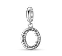 ZUOHUI Colgante de plata de ley 925 estilo retro con el número 26 y circonitas cúbicas for pulsera Pandora.(O)