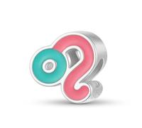 ZUOHUI Colgante de plata de ley 925 for mujer con 12 constelaciones de colores y efecto de aceite goteando, for pulsera Pandora.(Leo)