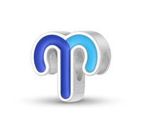 ZUOHUI Colgante de plata de ley 925 for mujer con 12 constelaciones de colores y efecto de aceite goteando, for pulsera Pandora.(Aries)