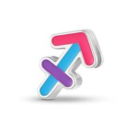 ZUOHUI Colgante de plata de ley 925 for mujer con 12 constelaciones de colores y efecto de aceite goteando, for pulsera Pandora.(Sagittarius)