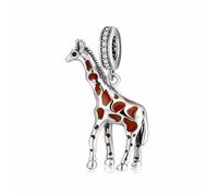 ZUOHUI Colgante de plata de ley S925 con forma de flamenco, dinosaurio y patito. Compatible con pulseras Pandora, Biagi, Troll y Chamilia. Regalo de joyería DIY for llaveros, collares y pulseras.(PD02