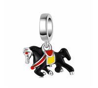 ZUOHUI Colgante de plata de ley S925 con forma de flamenco, dinosaurio y patito. Compatible con pulseras Pandora, Biagi, Troll y Chamilia. Regalo de joyería DIY for llaveros, collares y pulseras.(PD02