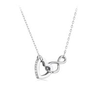 ZUOHUI Collar con corazón de amor en código Morse para mujer, plata de ley 925 chapada en rodio, colgante hipoalergénico con mensaje secreto, ajustable, ideal para combinar, regalo
