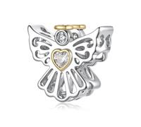ZUOHUI Cuenta Charm Ángel Chapado en Cobre for Pandora DIY