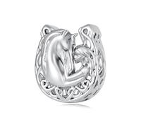 ZUOHUI Cuenta Charm Chica Caballo Chapado en cobre for Pandora DIY