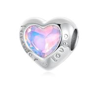 ZUOHUI Cuenta Charm Corazón chapado en cobre for Pandora DIY
