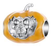 ZUOHUI Cuenta Charm Halloween chapado en cobre oro negro for Pandora | Set de compatible con Troll Biagi Chamilia Pulsera Araña Calabaza Luminosos Regalo for Ella Colgante Cumpleaños
