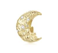 ZUOHUI Cuentas Charm Estrella Luna chapado en cobre for Pandora DIY