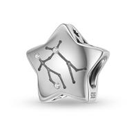 ZUOHUI Dije de 12 constelaciones de plata de ley S925 for mujer, compatible con pulseras y collares Pandora, Biagi, Troll y Chamilia. Fabricación de joyas DIY.(PC1750-3 (Gemini))