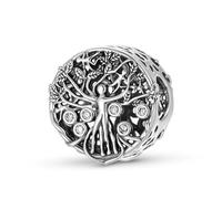 ZUOHUI Dije de árbol de la vida familiar en plata de ley S925 for mujer, compatible con pulseras y collares Pandora, Biagi, Troll y Chamilia.