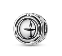 ZUOHUI Dije de cáliz llameante de plata de ley S925 for mujer | Fabricación de joyas DIY y compatible con pulseras Pandora | Regalo de cumpleaños for hermana, madre o novia