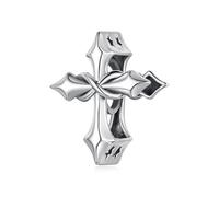 ZUOHUI Dije de cruz de plata de ley S925 for mujer: crea joyas tú mismo, regalo for ella, compatible con pulseras Pandora y europeas (orificio de 4,5 mm)