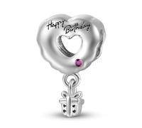 ZUOHUI Dije de globo de corazón de plata de ley 925 for mujer, ideal for hacer tú mismo en una caja de regalo. Una cuenta encantadora y original for hacer pulseras. Regalo perfecto for cumpleaños y el