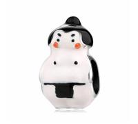 ZUOHUI Dije de luchador de sumo en plata de ley S925, ideal como regalo de joyería for mujer, compatible con pulseras y llaveros europeos.