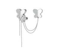ZUOHUI Dije de mariposa de plata de ley S925 con circonita blanca: joyería DIY, regalo for ella/esposa/novia, compatible con pulseras Pandora.