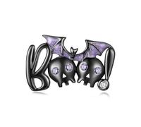 ZUOHUI Dije de murciélago de Halloween en plata de ley S925 for mujer, compatible con pulseras y collares Pandora, Biagi, Troll y Chamilia. Fabricación de joyas DIY.