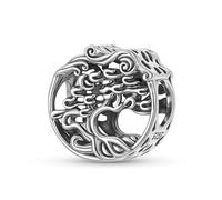 ZUOHUI Dije de pino hueco de bienvenida for mujer en plata de ley S925, compatible con pulseras y collares Pandora, Biagi, Troll y Chamilia.