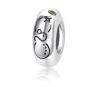 ZUOHUI Dije de plata de ley S925 con 12 cuentas espaciadoras del zodiaco for mujer, chapado en platino, compatible con pulseras y collares Pandora, Biagi, Troll y Chamilia.(Leo)
