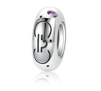ZUOHUI Dije de plata de ley S925 con 12 cuentas espaciadoras del zodiaco for mujer, chapado en platino, compatible con pulseras y collares Pandora, Biagi, Troll y Chamilia.(Libra)