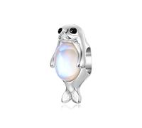 ZUOHUI Dije de plata de ley S925 con motivos marinos para mujer: para crear joyas DIY; con motivos de la vida marina para pulseras compatibles con Pandora(Foca BSC1269)