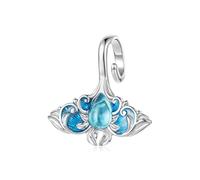 ZUOHUI Dije de plata de ley S925 con motivos marinos para mujer: para crear joyas DIY; con motivos de la vida marina para pulseras compatibles con Pandora(Manta BSC1270)