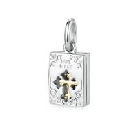 ZUOHUI Dijes de cruz de plata de ley S925 for mujer for hacer joyas cristianas DIY - 7 estilos de cuentas religiosas for pulseras compatibles con Pandora(BSC1277)