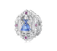ZUOHUI Dijes de cuento de hadas de cobre chapado en platino for mujer, fabricación de joyas DIY, cuentas de taza de té de unicornio Castillo for pulseras Pandora(Fantasy Castle YIC188)