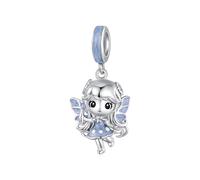 ZUOHUI Dijes de Elfo Guardián en Plata de Ley 925 para Pulsera Pandora, ideales para crear tus propias joyas. Un regalo para mujeres, hermanas, madres e hijas(Ice Spirits BSC1200)