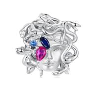 ZUOHUI Dijes de Medusa en plata de ley S925 for pulsera Pandora. Regalos for hacer joyas tú mismo for mujeres, madres y hermanas (cumpleaños, San Valentín).
